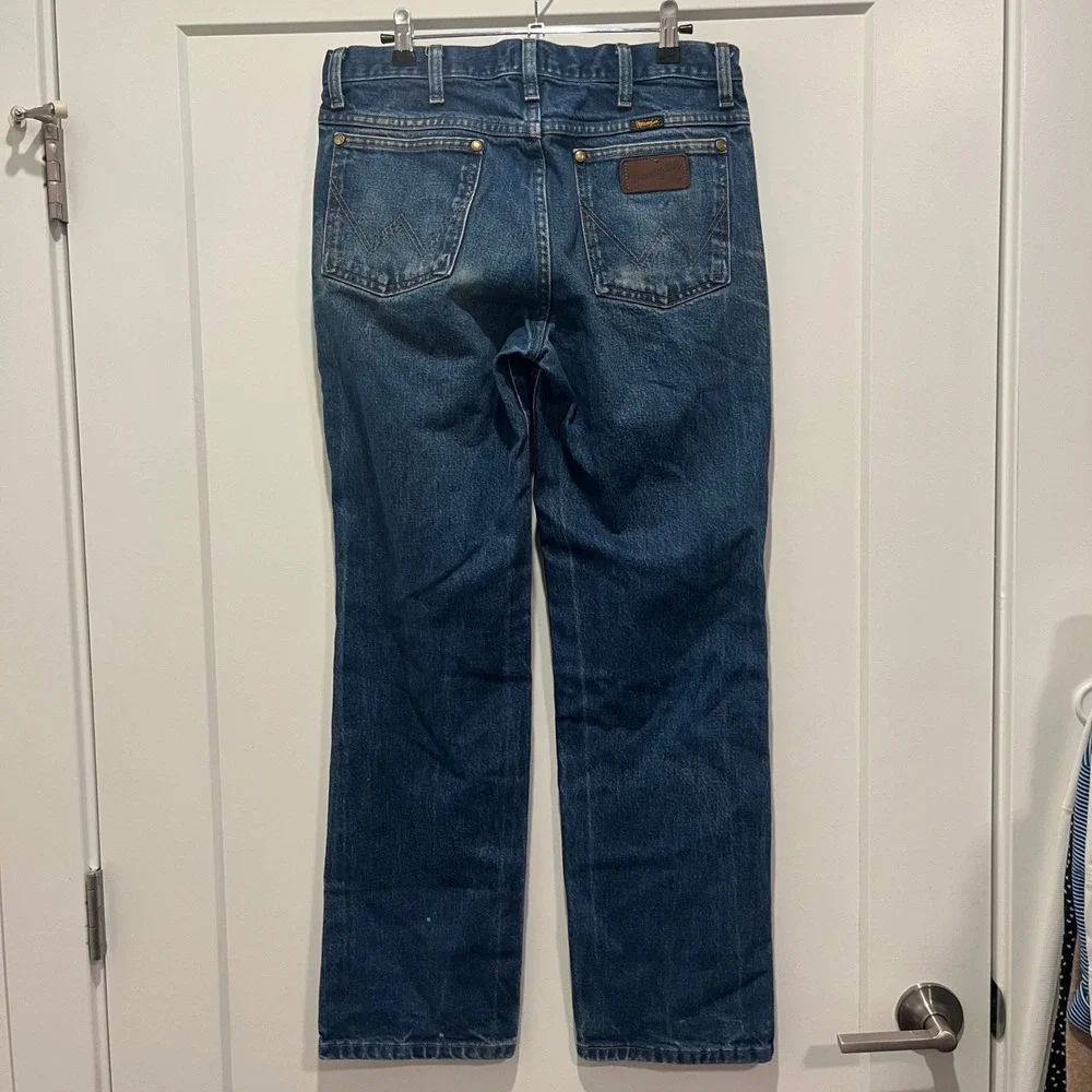 Wrangler 36MWZ Slim Fit Jeans Mens 31x30 Denim Premium Performance Cowboy Cut